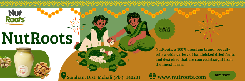 Buy Pure Desi Ghee & Premium Dry Fruits in Diwali Season.